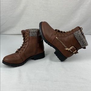 Secret Compartment Brown Combat / Hiking Boots